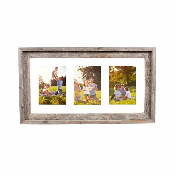 Homeroots.co 380300 13x23 Rustic White Picture Frame With Plexiglass H