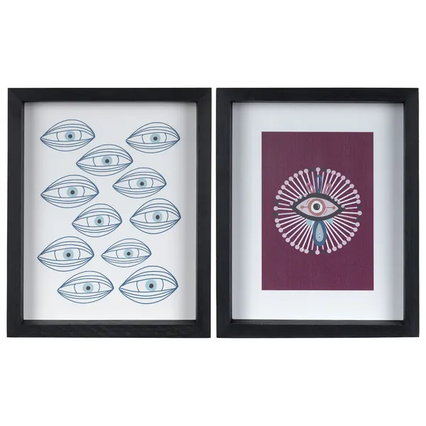 Homeroots.co 380856 The Eyes Have It Set Of Two Framed Wall Art