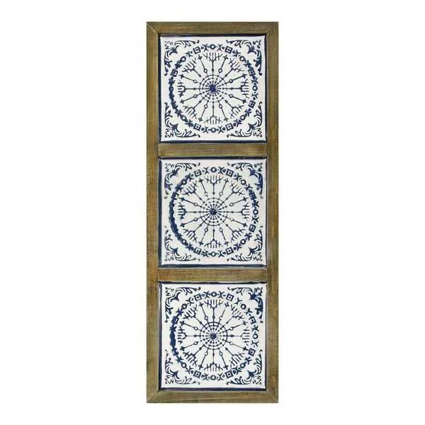 Homeroots.co 373274 Handcrafted Distressed Mykonos Medallion Wall Deco