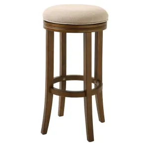 Homeroots.co 379999 Honeysuckle Wood Frame Swivel Bar Stool With Cream