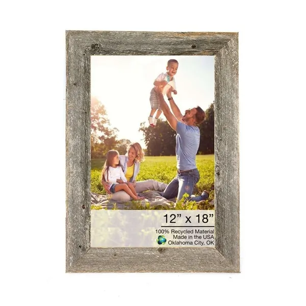 Homeroots.co 380376 Natural Weathered Grey Rustic Picture Frame - 14x2