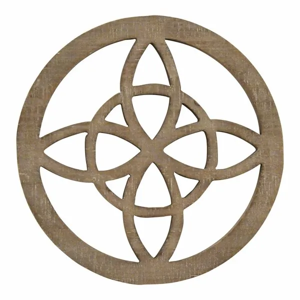 Homeroots.co 373263 Celtic Inspired Design Wood Medallion Wall Art Dee