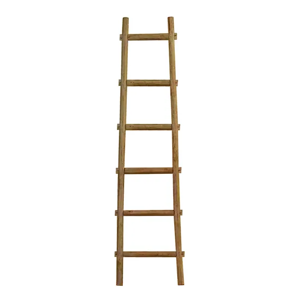 Homeroots.co 379917 6 Step Brown Decorative Ladder Shelve