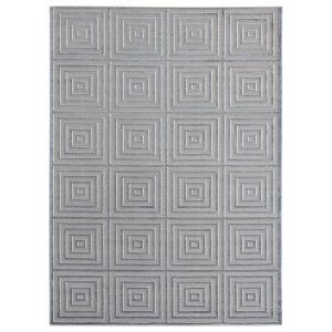 Homeroots.co 367935 23 X 36 Blue  Grey Polyester  Olefin Accent Rug