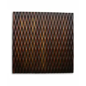 Homeroots.co 274794 1 X 24 X 24 Brown, Metallic Ridge - Wall Art