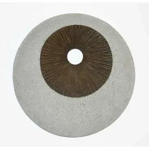 Homeroots.co 274768 1 X 14 X 14 Brown  Gray Round Ribbed  Wall Decor