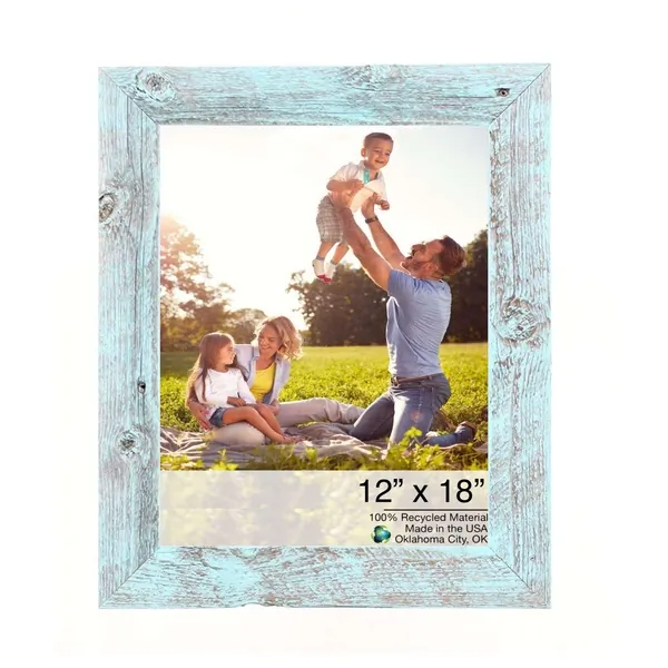 Homeroots.co 380375 14x21 Rustic Blue Picture Frame