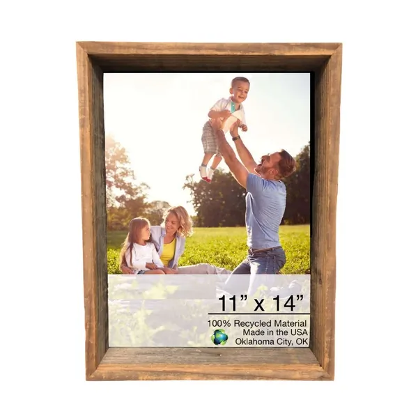 Homeroots.co 380377 12x16 Rustic Weathered Grey Box Picture Frame With