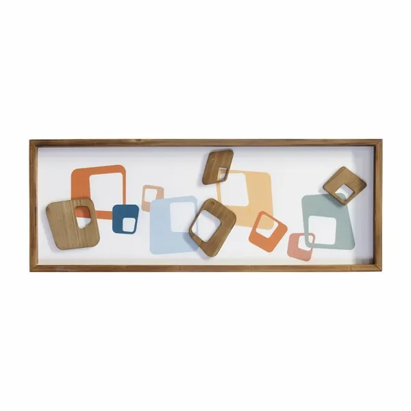 Homeroots.co 373427 Mid-century Modern 3d Geometric Wall Art - Multi C