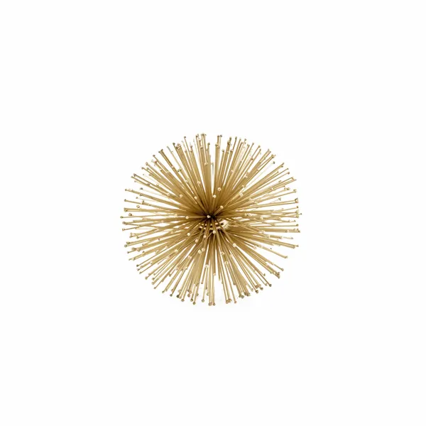 Homeroots.co 373769 6 X 6 X 6 Gold Iron Urchin Small Sphere