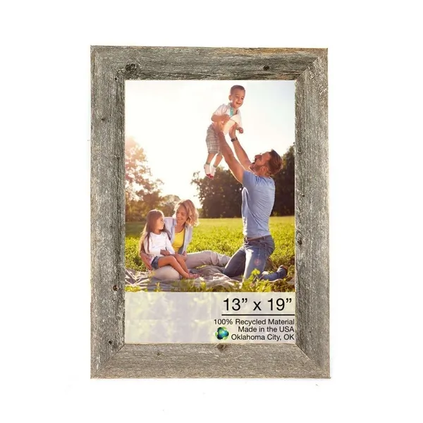 Homeroots.co 380369 17x22 Natural Weathered Grey Picture Frame