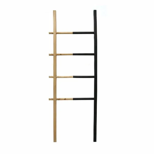 Homeroots.co 373154 60 Wood  Metal Decorative Ladder