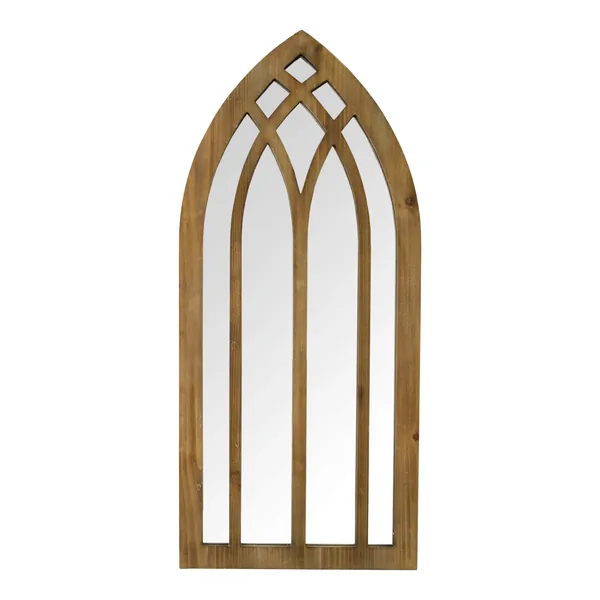 Homeroots.co 373331 36 Gothic Inspired Arch Wood Wall Mirror