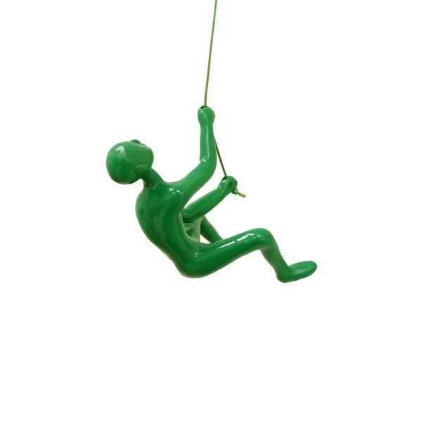 Homeroots.co 358138 6 X 3 X 3 Resin Green Climbing Man