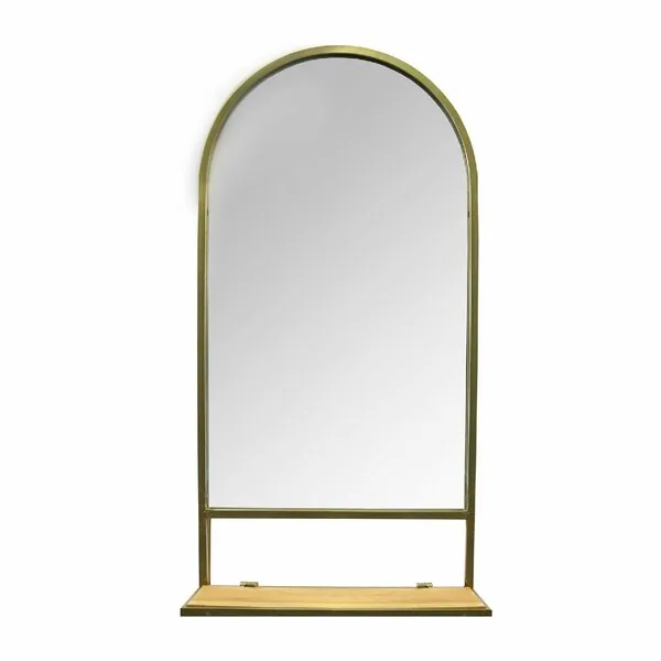 Homeroots.co 373135 Bohemian Gold Metal Frame Mirror With Collapsible 