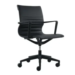 Homeroots.co 372419 23.8 X 20.8 X 35.8 Black Mesh Flex Tilt Chair