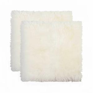 Homeroots.co 317157 17 X 17 X 2 Natural Sheepskin Chair - Seat Cover 2