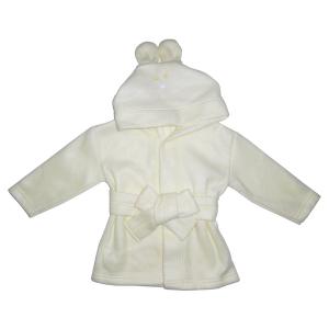 Bambini 965Y Bambini Fleece Robe With Hoodie Yellow