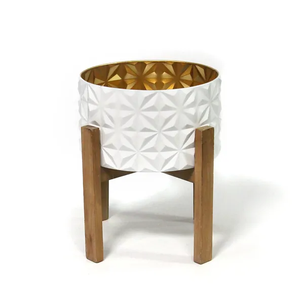 Homeroots.co 373275 Boho - Chic Planter And Stand