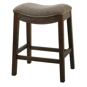 Homeroots.co 380056 Counter Height Saddle Style Counter Stool With Tau