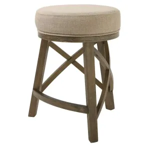 Homeroots.co 380058 Counter Height Round 3 Leg Swivel Counter Stool Wi