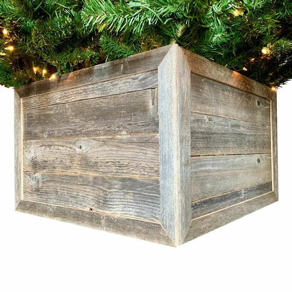 Homeroots.co 379881 28 Square Natural Weathered Gray Christmas Tree Co