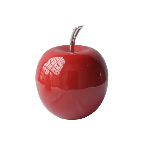 Homeroots.co 354600 Shiny Buffed Red Apple Sculpture