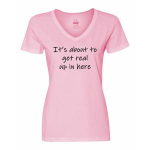 Bad REAVMEPK Real Talk Ladies Shirt - Medium - Pink Color