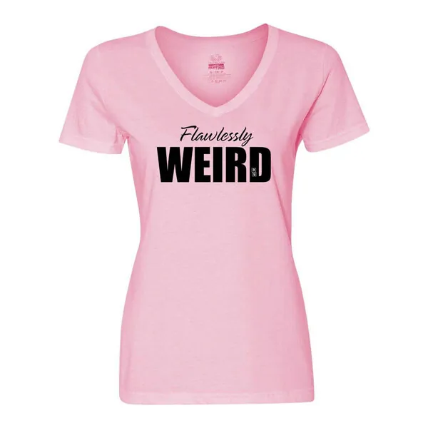 Bad FLAVMEPK Flawlessly Weird Ladies T-shirt - Medium In Pink