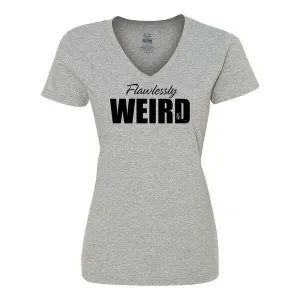 Bad FLAVXLGR Flawlessly Weird Ladies T-shirt - Xlarge - Gray