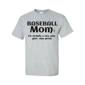 Bad BASTXLGR Baseball Mom T-shirt Xlarge