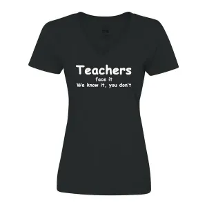 Bad TEAVXLBK Teacher Ladies T-shirt  Xlarge