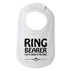 Bad RINBIBWH Ring Bearer I Am In Charge Of The Bling Kids Bib  One Siz