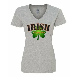 Bad IRIVXLGR Irish All Year Long Ladies Tee  Xlarge