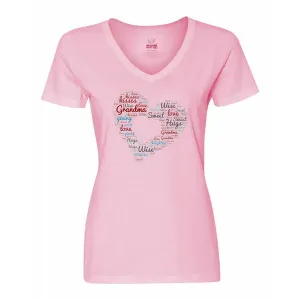 Bad GHEVMEPK Grandma's My Heart Ladies Shirt Medium