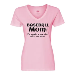 Bad BASVXLPK Baseball Mom Ladies T-shirt  Xlarge