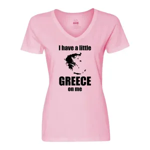 Bad GREVXLPK I Have A Little Greece On Me Ladies Shirt Xlarge