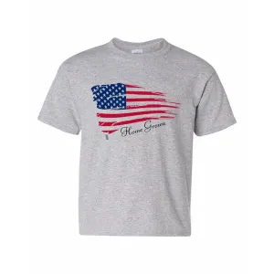 Bad YTHHOMTSMGR Home Grown American Flag Youth T-shirt Youth Small