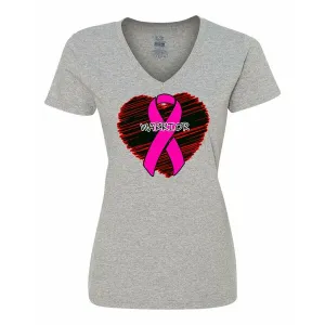 Bad WARVMEGR Warrior Cancer Ladies Shirt  Medium