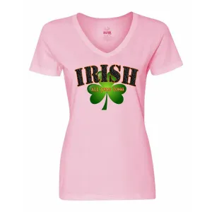 Bad IRIVMEPK Irish All Year Long Ladies Tee   Medium