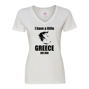 Bad GREVXLWH I Have A Little Greece On Me Ladies Shirt Xlarge