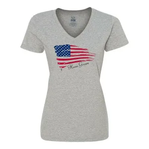 Bad HOMVLGGR Home Grown America Ladies Tee Large