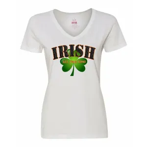 Bad IRIVLGWH Irish All Year Long Ladies Tee   Large