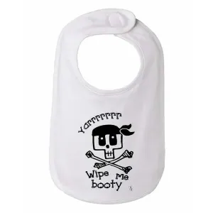 Bad WIPBIBWH Wipe Me Booty Pirate Funny Baby And Toddler Bib  One Size