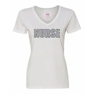 Bad NURVXLWH Nurse Ladies Shirt Xlarge