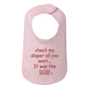 Bad DOGBIBPK It Was The Dog Funny Baby Bib One Size