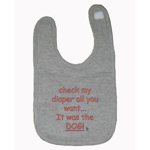 Bad DOGBIBGR It Was The Dog Funny Baby Bib One Size