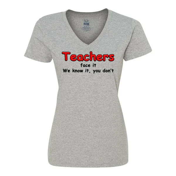 Bad TEAVLGGR Teacher Ladies T-shirt  Large