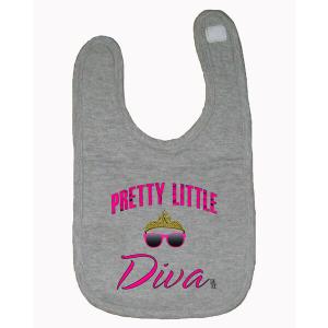 Bad DIVBIBGR Pretty Little Diva Princess Baby And Toddler Girls Bib  O