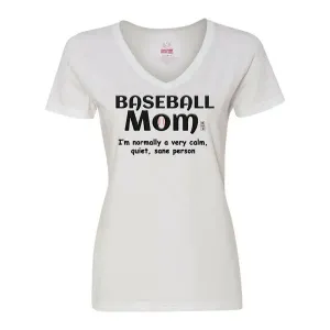 Bad BASVSMWH Baseball Mom Ladies T-shirt  Small